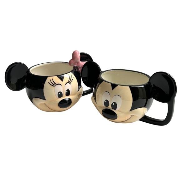 Disney Other - Disney Mickey & Minnie Mouse Mugs Set 12oz